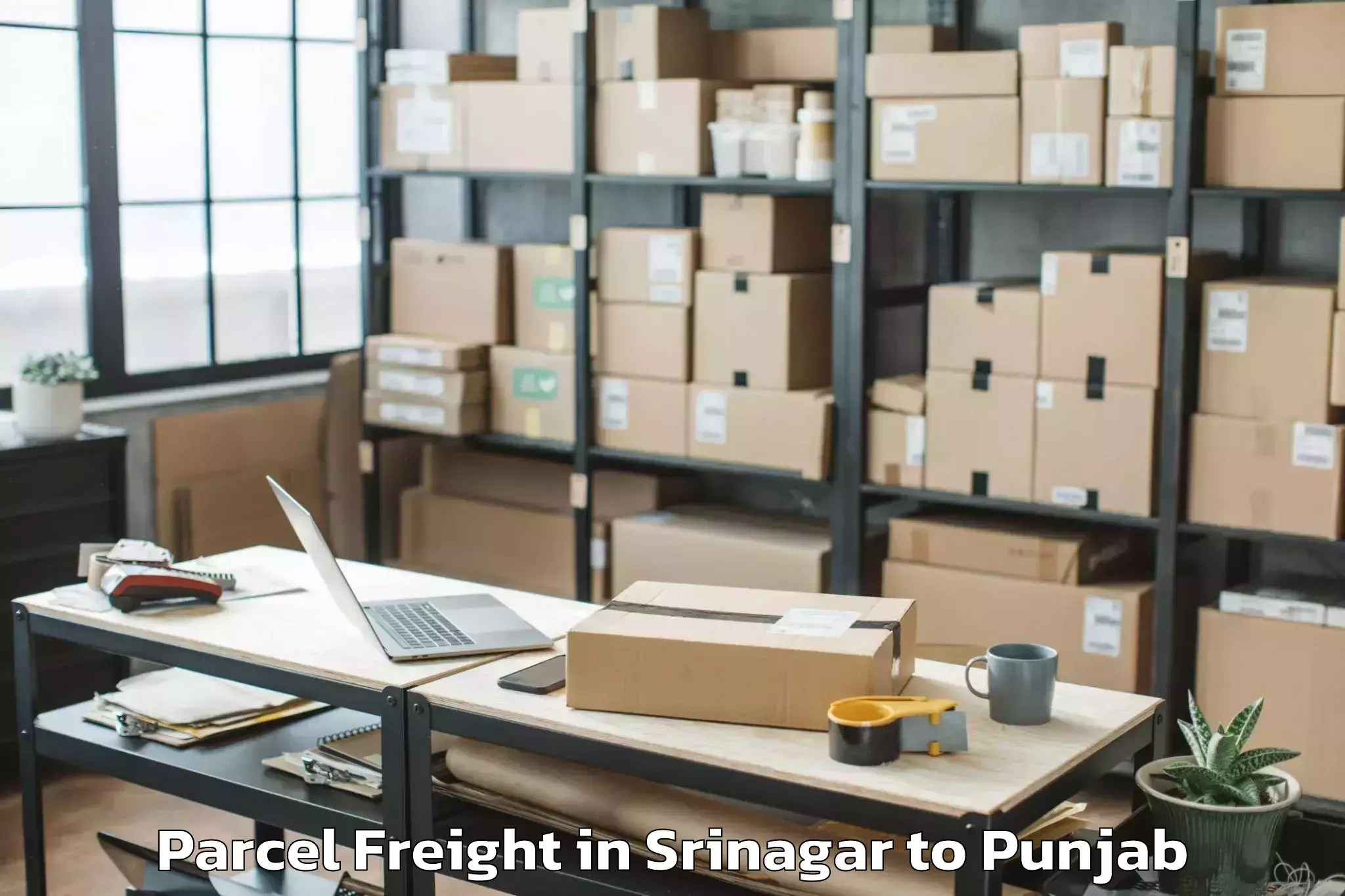 Srinagar to Pathankot Parcel Freight Booking